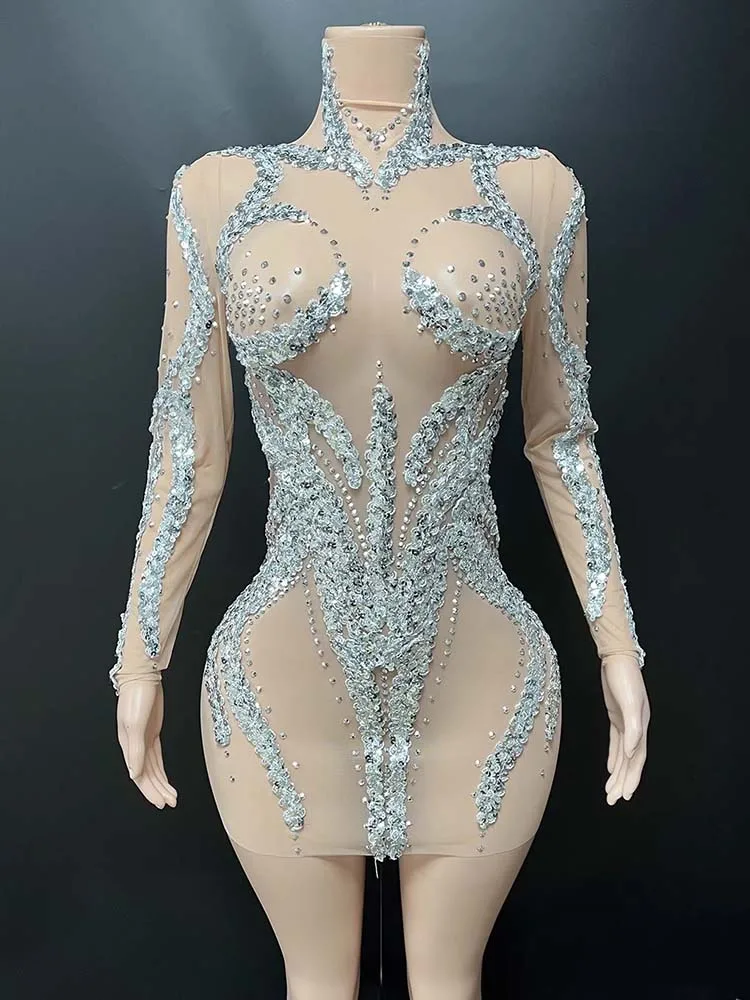 Hoge kwaliteit strass pailletten sexy elastische wikkelrok 2025, nieuwe modieuze aangepaste dameskleding