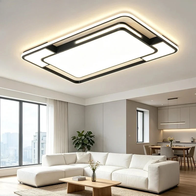 Modern LED ceiling lamp home living room decoration glossy ceiling chandelier