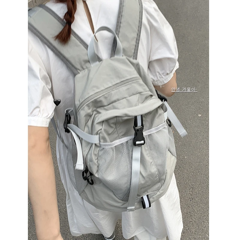 Miyagawa Nylon Canvas Backpack for Women\'s 2024 New Fashion Korean Backpack Casual Large Capacity Travel Bags