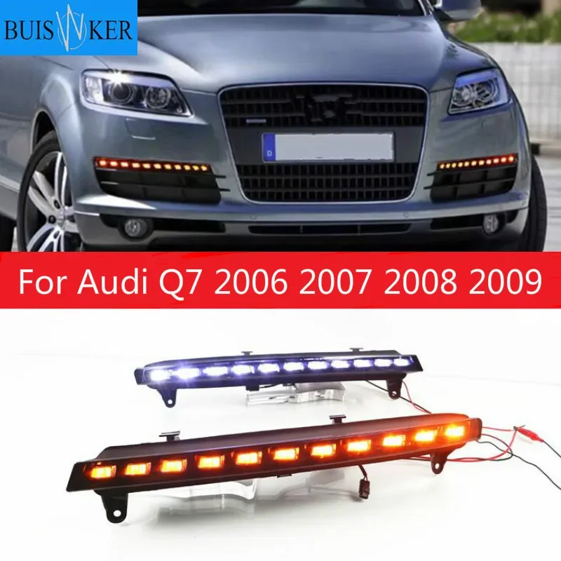 

1 Set DRL For Audi Q7 2006 2007 2008 2009 Daylight Car LED DRL Daytime Running Lights Fog head Lamp cover