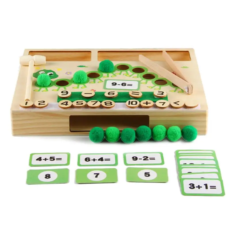 

Math Toys For Kids 3-5 Caterpillar Counting Games Preschool Math Addition Subtraction Learning Toy Montessori STEM Educational