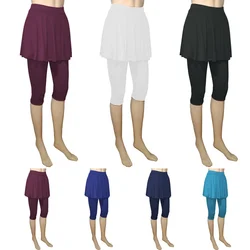 Women's Sports Fitness Leggings for Women Leggings Skirt Tennis Pants Spandex Sports Elastic Cropped Culottes Legins Yoga Pants