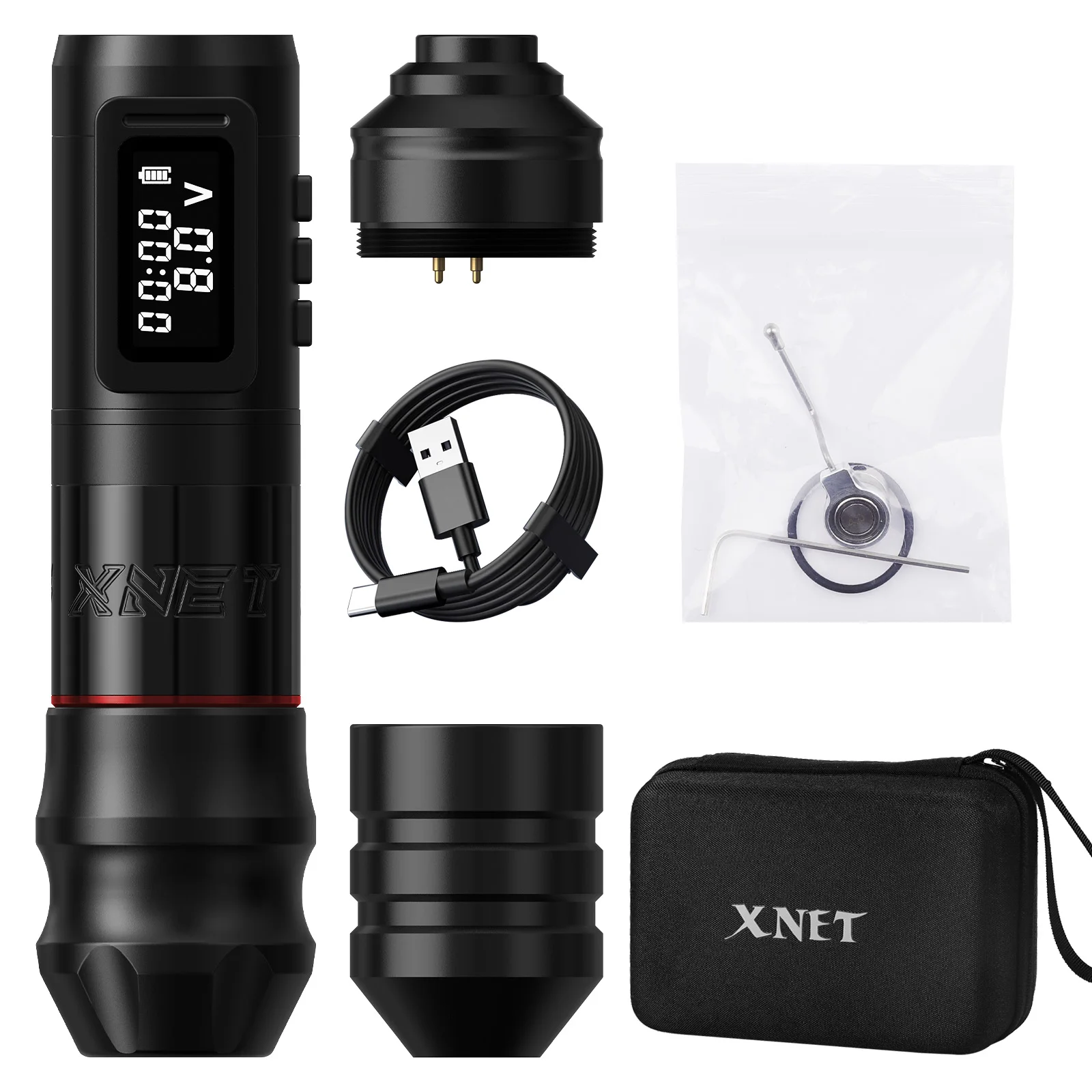 XNET Claws ワイヤレスタトゥーマシン 1800mAh 12V 10000rpm