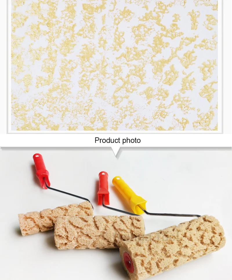 

Валик для покраски из поролона 6/7/8 дюймов, текстурированный, под искусственные водоросли, для декоративной росписи стен, с узорчатым дизайном