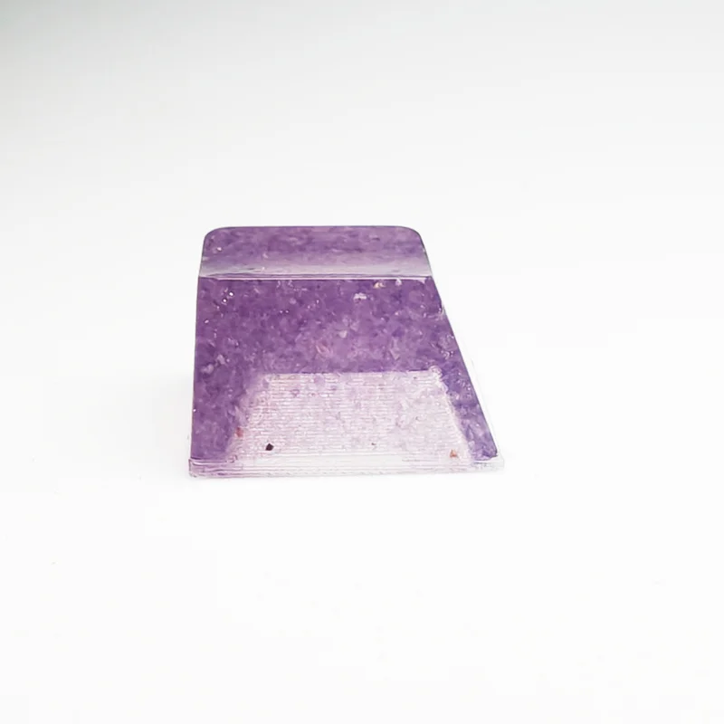 Fantasy Light Amethyst Keycap Imitate Amethyst Creative Handmade Customization Translucent Personalized Single Cross Column Axis