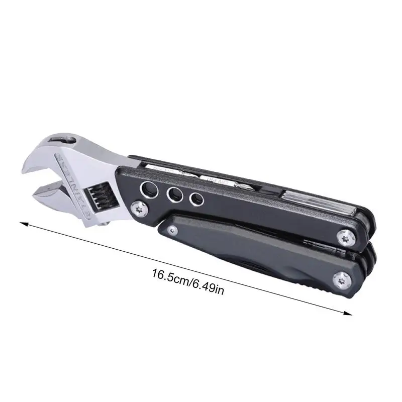 Imagem -06 - Wide Jaw Opening Multipurpose Use Wrench Pequeno Compacto Ajustável Chave para Camping Outdoor