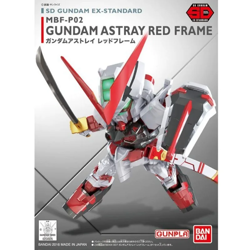 BANDAI Anime SD BB MBF-P02  Gundam Astray Red Frame  New Mobile Report Gundam Assembly Plastic Model Christmas Gifts