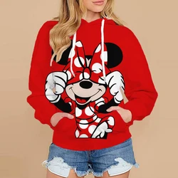 Disney Cartoon Minnie Mickey Mouse 3D Hoodie Sweatshirts Men Women Boys Girls Pullover Harajuku Streetwear Pocket Hoodies