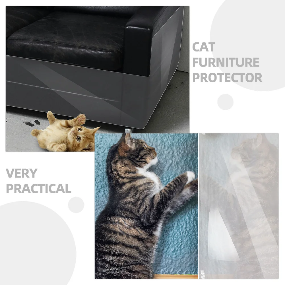 

1 Roll Furniture Protector for Cat Scratch Guard PVC Self-Adhesive Wear-Resistant Strip for Sofa Chair Bed Anti-Scratch