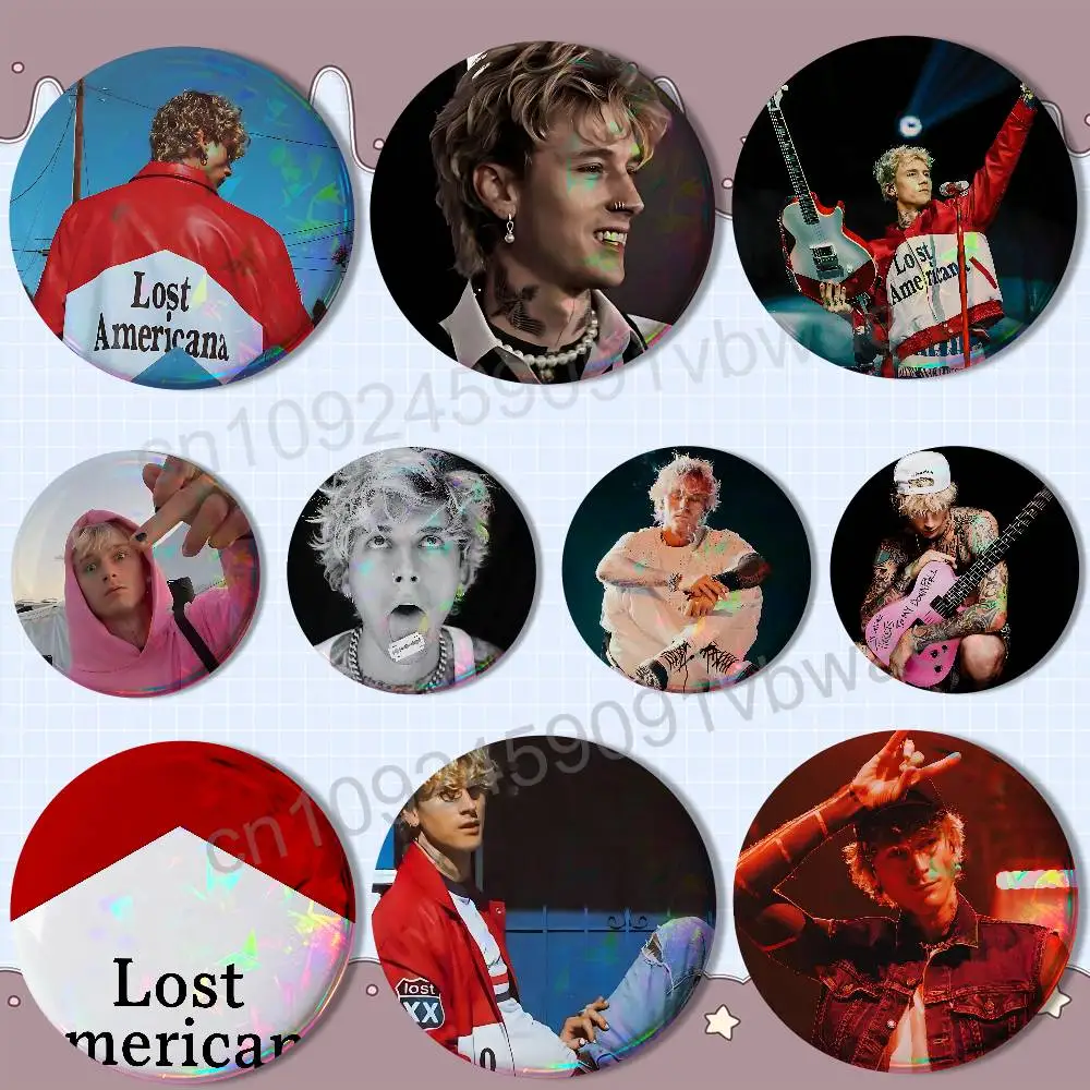 

Goddamn Lost Americana Shazam MGK HD Print 58mm 44mm Round Lapel Pins Pretty Derby Round Display Brooches Brooch Badges