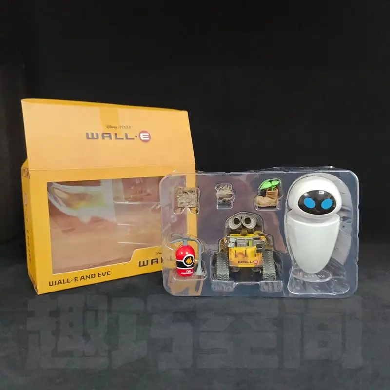 9cm 만화 벽걸이 로봇 이브 조합 로봇 손 모델 귀여운 만화 귀여운 로봇 데스크탑 장식품 장난감 어린이 생일 선물