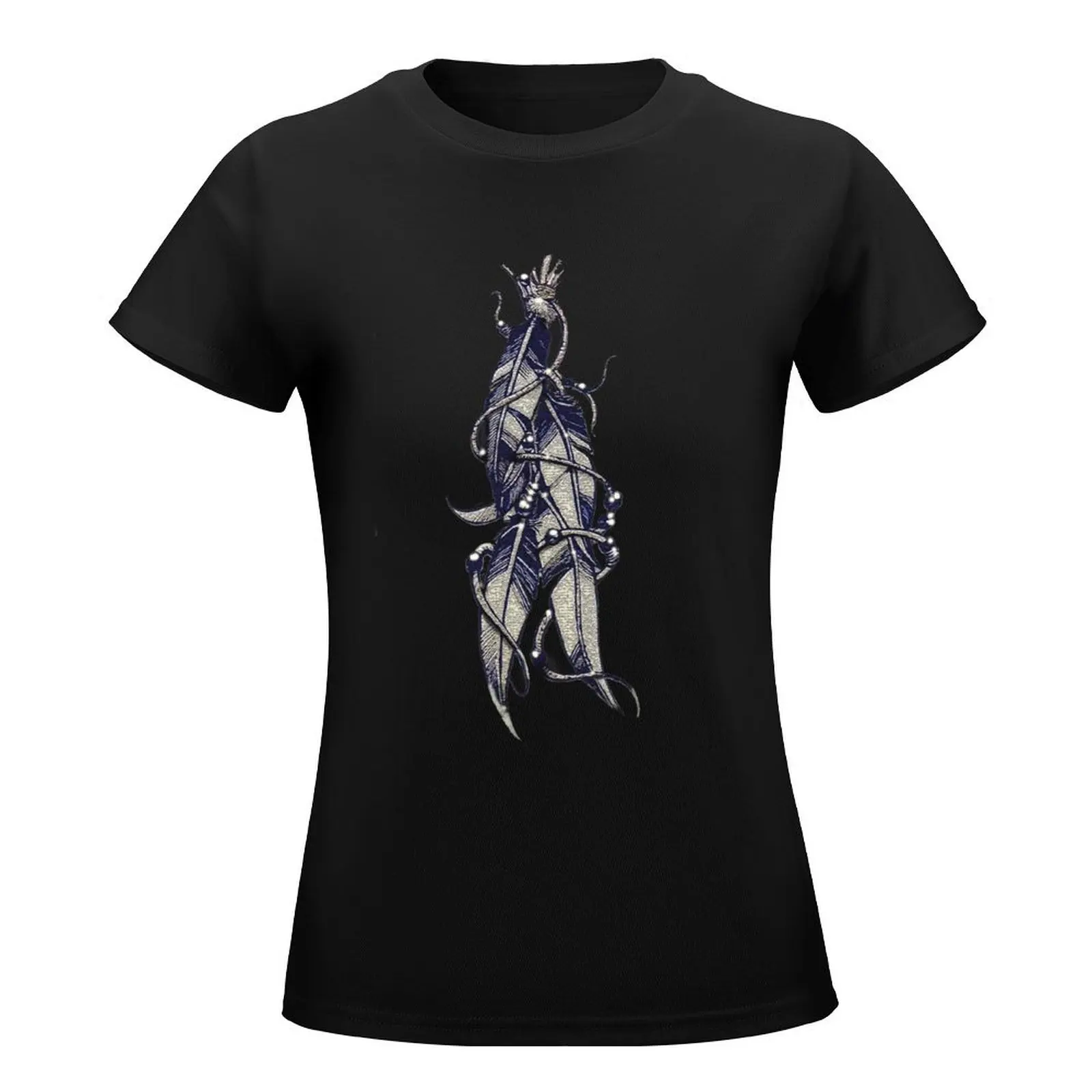 ritual feathers T-Shirt oversized kawaii clothes rock and roll t shirts for Women