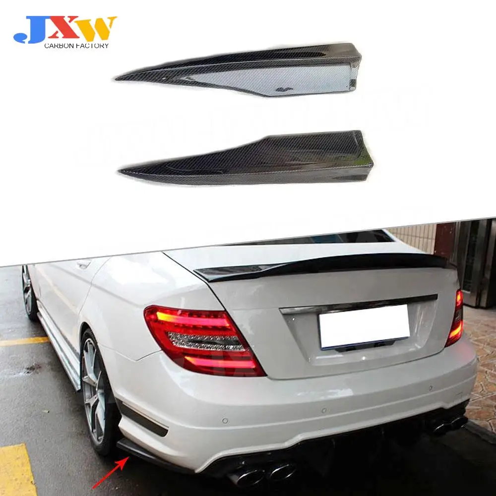 

Carbon Fiber Rear Bumper Lip Splitters Mudguard Plate Trim For Benz W204 C63 AMG 2009 - 2014 FRP Car Styling