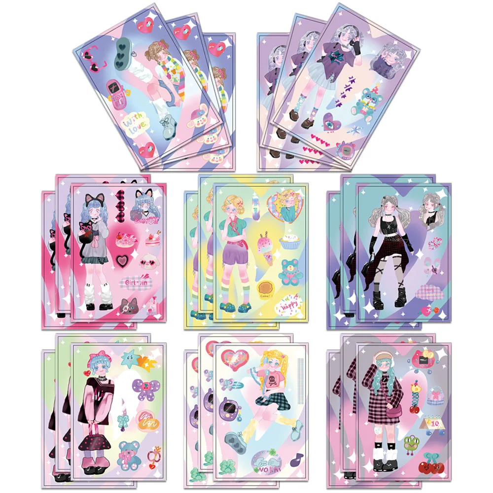 8PCS Creative Y2K Sticker Label Diary Stationery Computer Refrigerator Water Cup Aesthetic Personalized Waterproof Stickers