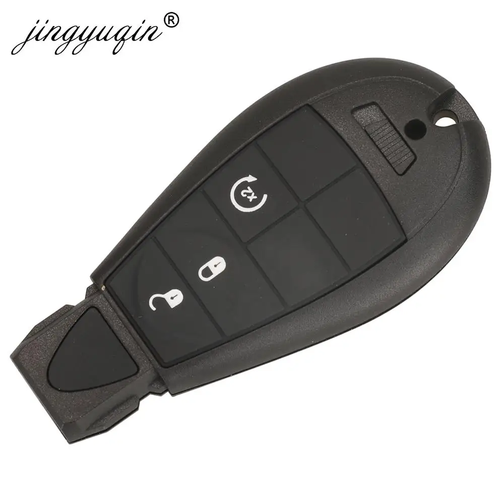 jingyuqin Fobik Remote Car Key Shell for Jeep Cherokee /Cherokee Sport KL 2014 - 2019 Dodge Chrysler 2/3/4BTN Key Case