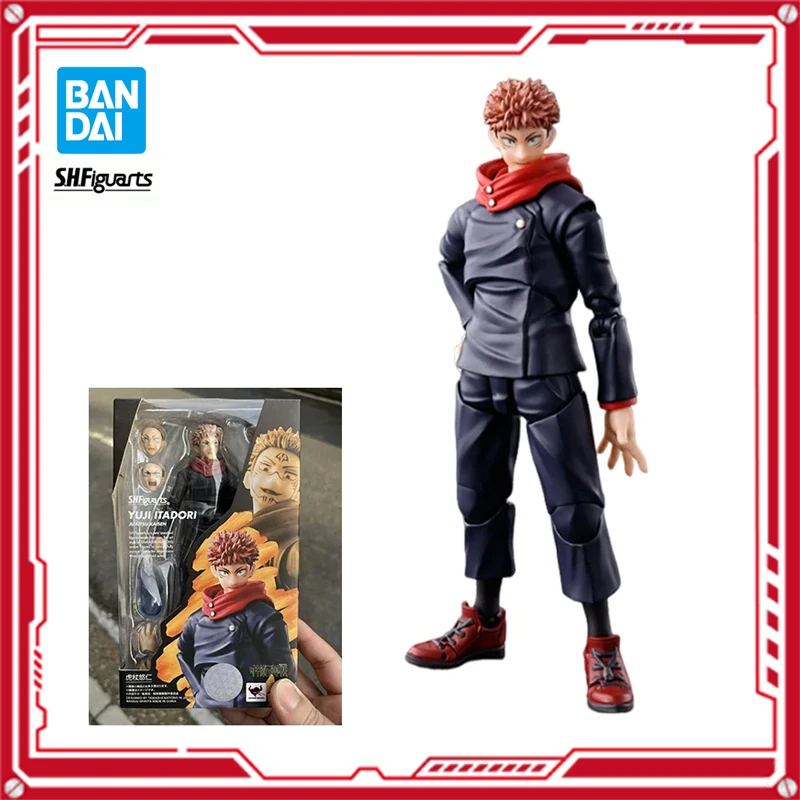 Bandai-Jujutsukaisen YUJI ITADORI Anime figura modelo, T SHF PVC brinquedo, boneca de coleção figura de ação, original e genuíno, em estoque