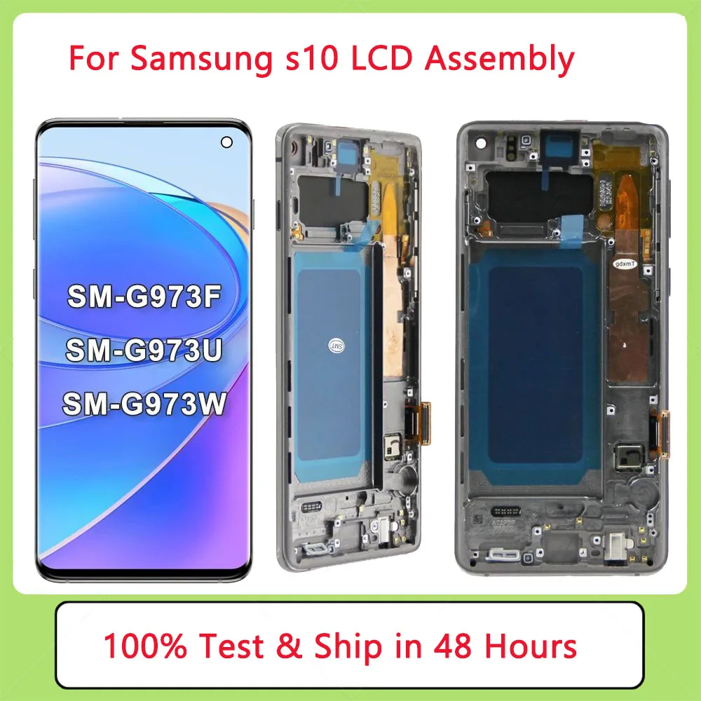 61''-lcd-s10-for-samsung-for-g973f-g973u-g973w-g973n-scv41-g973c-lcd-display-touch-screen-digitizer-assembly-replacement