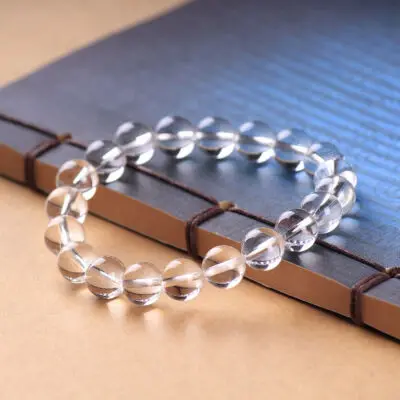 Natural Rock Crystal Bracelet Clear Stone Bead Chakra Heal Gift 6/8/10/12 mm