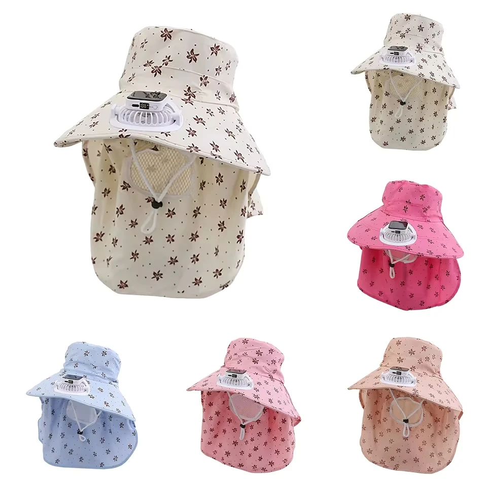 

Ladies Summer Solar Powered Usb Charging Model Hat With Fan Fisherman Hat Household Eek Visor Hat 300 Ma Current Men Hat