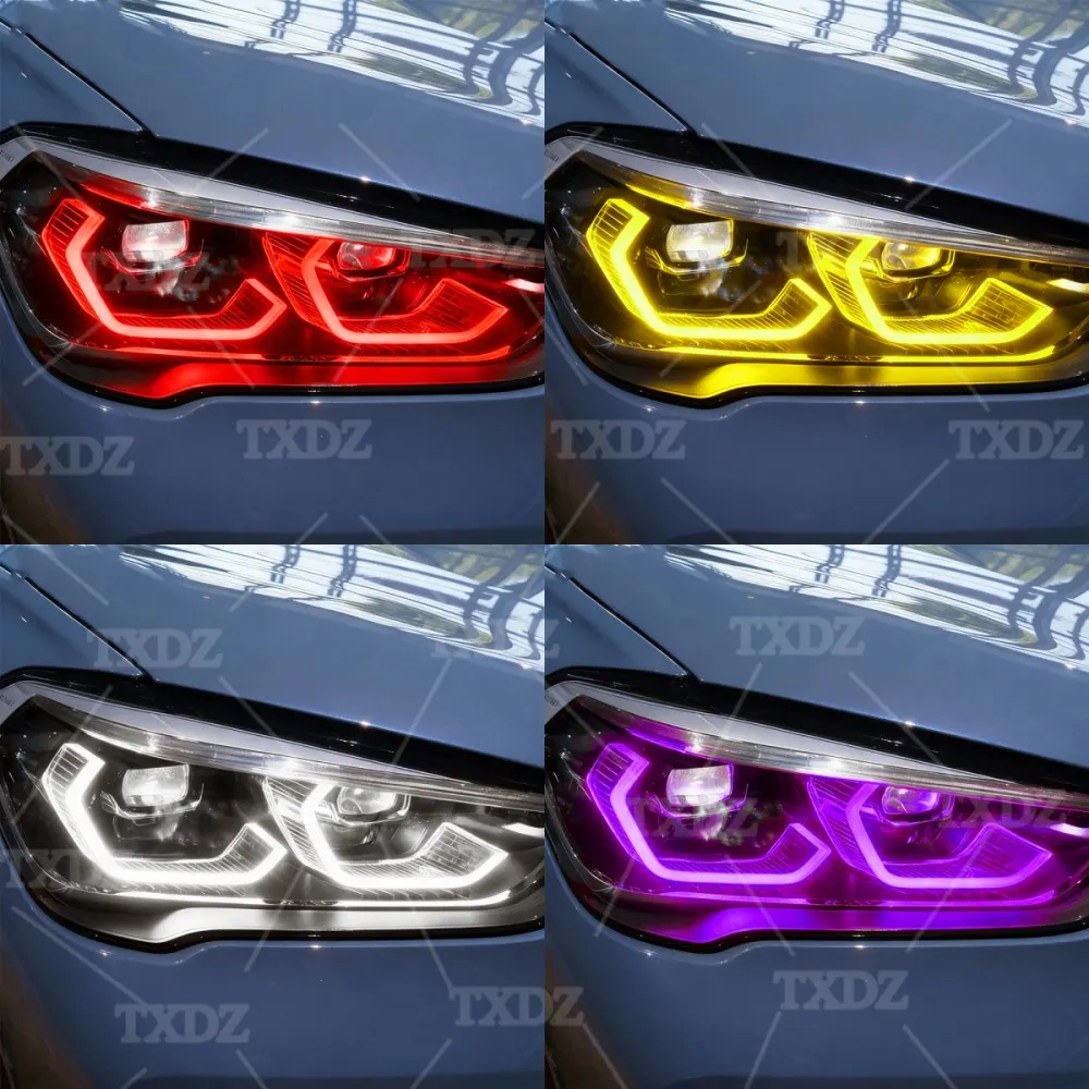 CSL Angel Eye DRL LED Boards For 2020-2022 BMW X1 F48 LCI Euro Headlight Daytime Red Blue Yellow Running Light