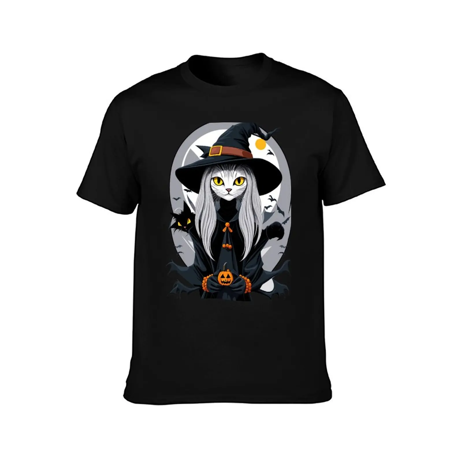 holloween cat 2023 T-Shirt vintage clothes summer tops plus sizes korean fashion men t shirts