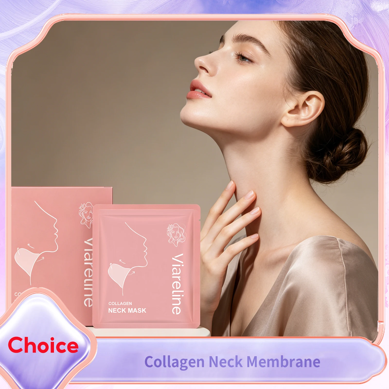 Hyaluronic Acid Neck Masks Collagen Anti‑wrinkle Lift Boosts Skin Elasticity Hydrating Crystal Neck Masks Firm Necks Skin Care