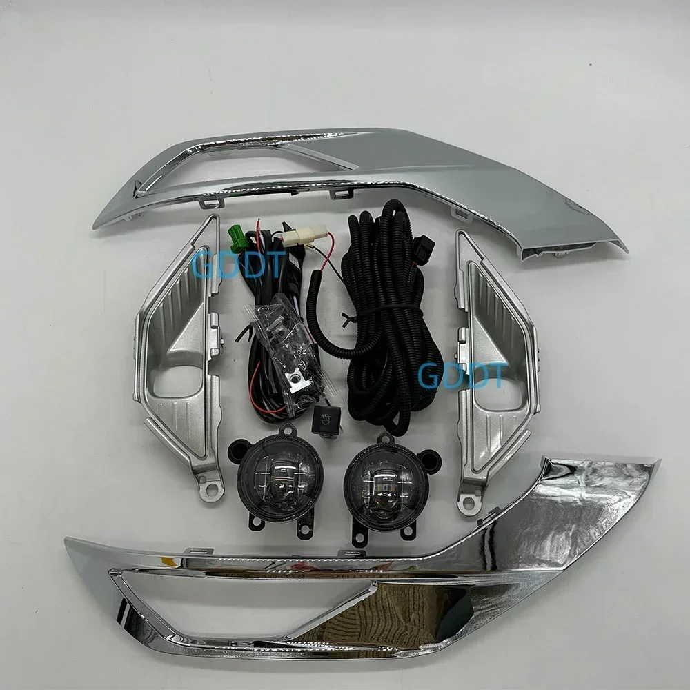 1 Set Fog Lamp Kit with Chrome Strip for Outlander 2023 Front Bumper Lamp Kit for New Outlander Front Clearance Light Kit