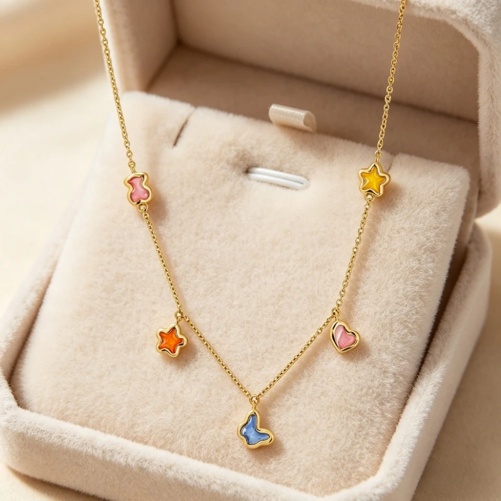 

S925 sterling silver fashionable bear necklace for women, original boutique accessories, bear pattern311732540