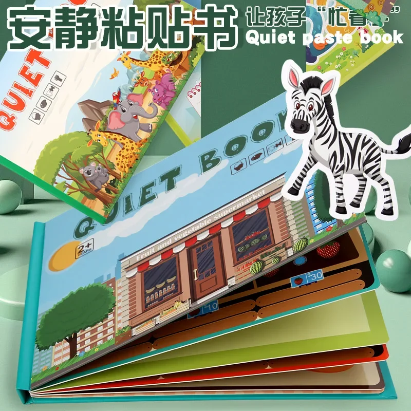 Children's Educational Early Education Enlightenment Quiet Paste Book Puzzle Literacy Paper Toy Libros Para Niños Educational