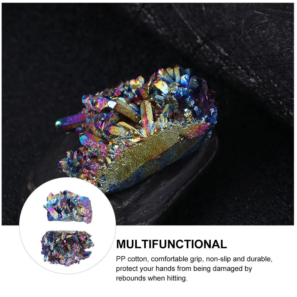 

2Pcs Natural Crystal Cluster Decorative Ornament Natural Stone Adornment Fish Tank Decor Home Office Living Room Display