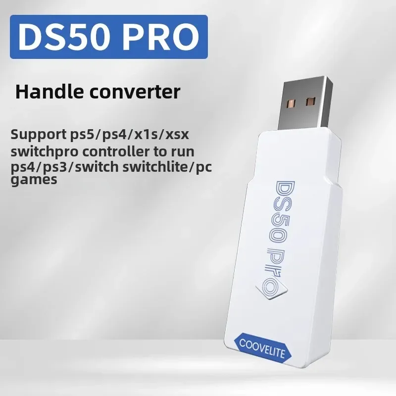 Aimzenix  Ds50Pro Gamepad Converter USB Receiver For PS5 PS4 PS3 Bluetooth Controller Wireless Adapter Durable Easy To Use