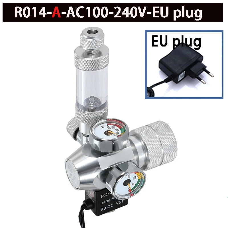 ZRDR 2024 DIY Aquarium CO2-Regler Elektromagnetisches Ventil Blasenzähler CO2-Steuerungssystem Aquarium CO2-Druckminderventil 3