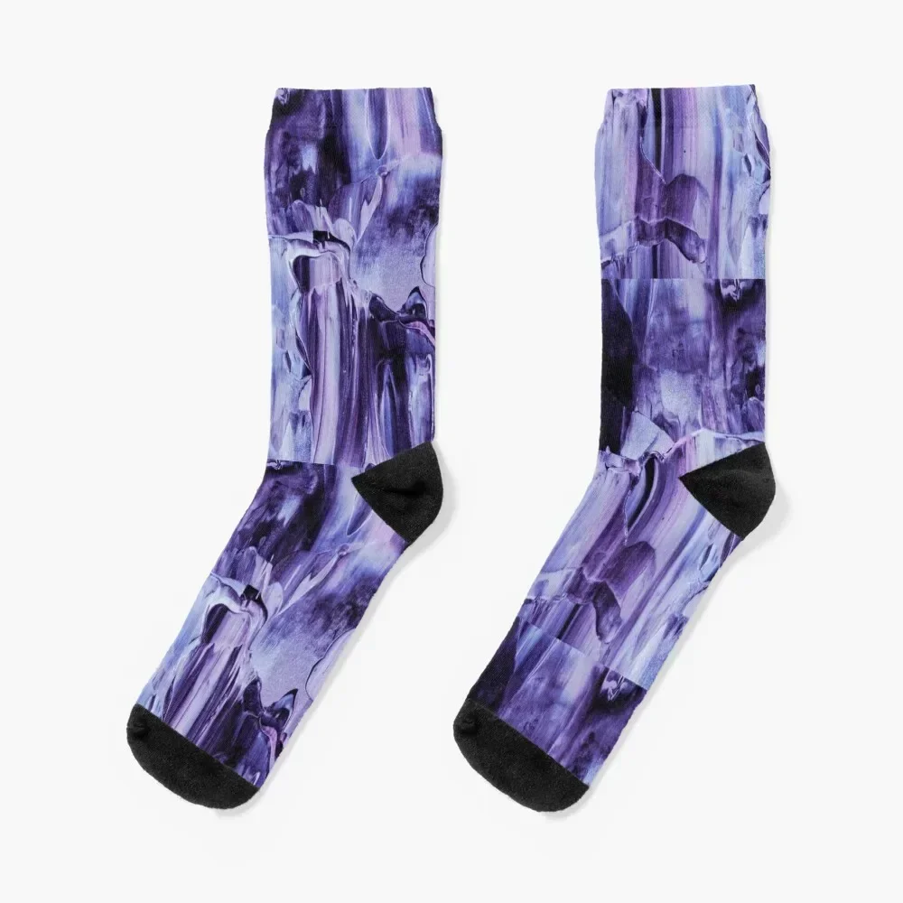 

Purple Flutter Arts Socks Antiskid soccer cute kawaii Socks For Girls Men's