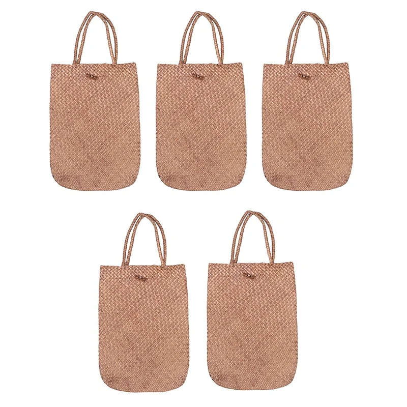 

NEW-5X Women Fashion Designer Lace Handbags Tote Bags Handbag Wicker Rattan Bag Shoulder Bag Shopping Straw Bag