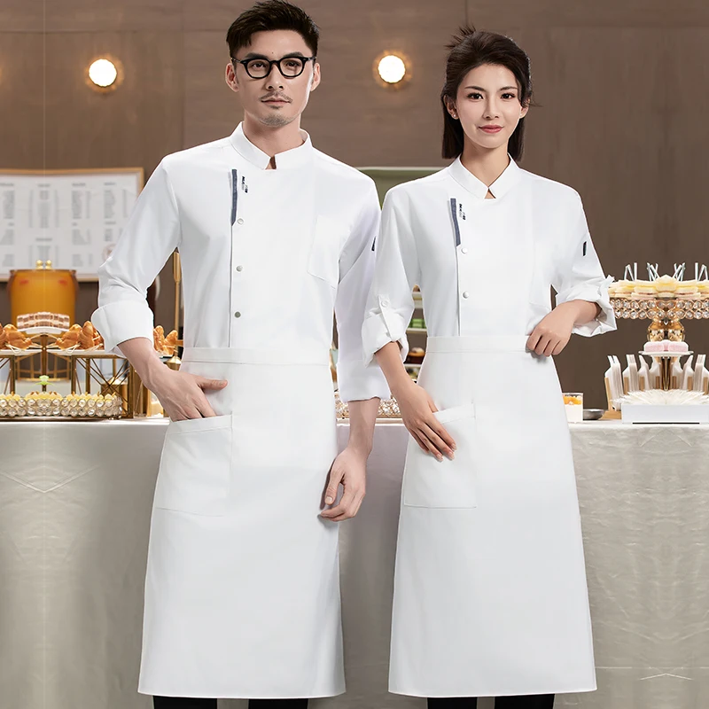 Food service Chef Uniform Kitchen Cooking Costume Restaurant Pizzaiolo  Cook Jackets Bakery Cafe Waiter Waitress Working Clothes