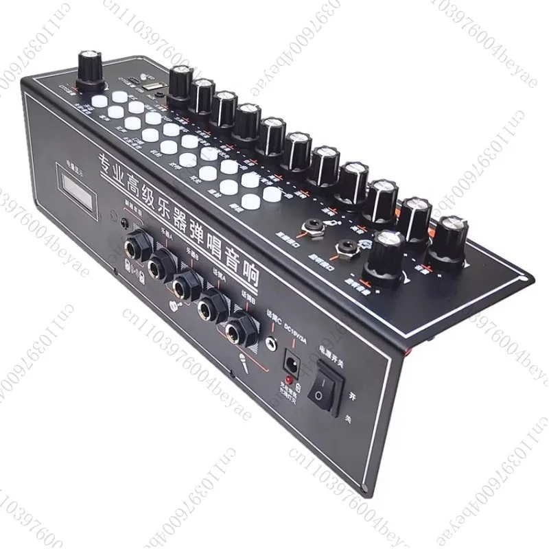 

Portable Guitar Speaker Power Amplifier Board with Display 12V Outdoor Audio Playing and Singing Performance Bluetooth