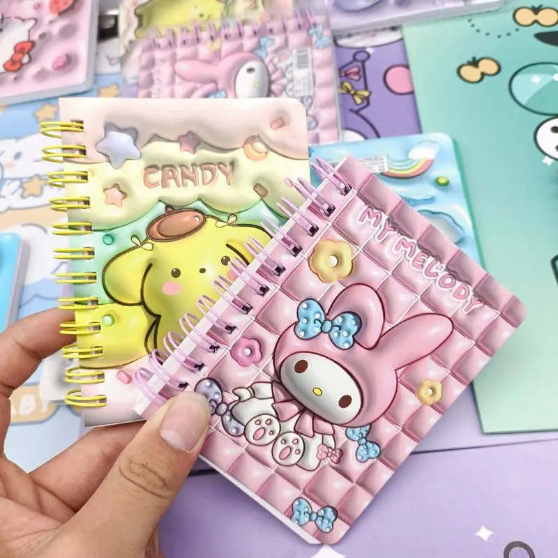 Sanrio Cinnamoroll Kuromi My Melody Hello Kitty Cute Office Notebook Handbook Book Cartoon Anime Coil Book Gift for Friend