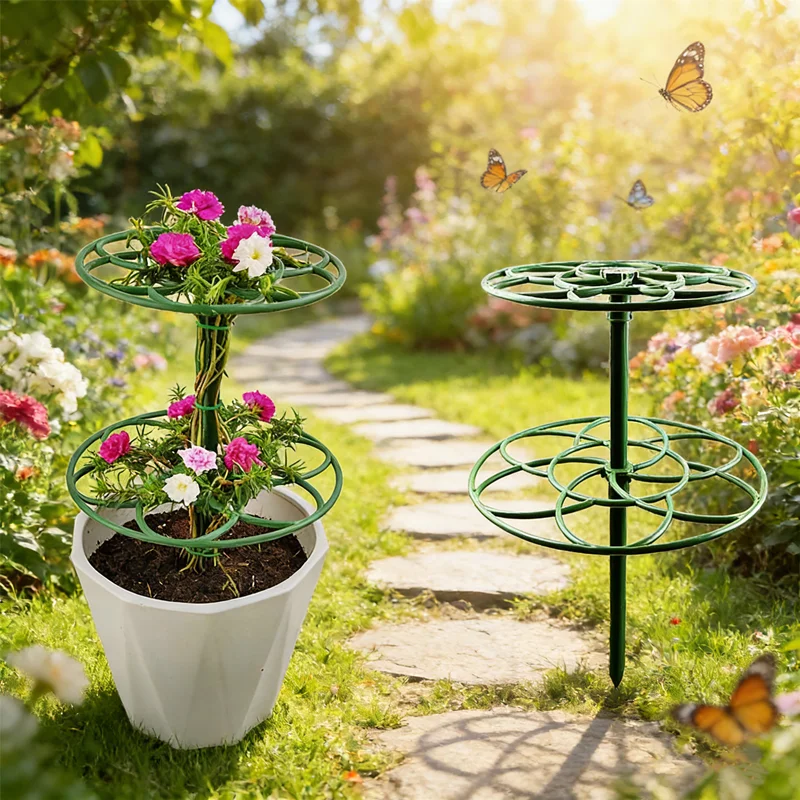 Garden Plant Support System Set of Stackable Frames to Create Custom Cage or Trellise for Any Climbing Plant, Durable & Reusable