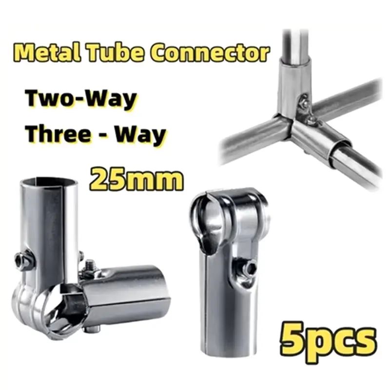 Hot Sale-Pipe Connector 5Pcs 25Mm Structural Mal Pipe Connection Accessories Rod Support Fixed Clamp B
