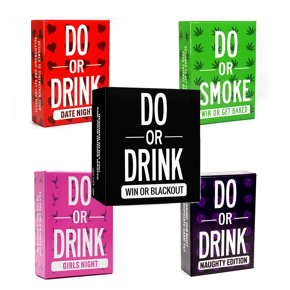 Do or Drink Drinking Card Games Night Parties Gift Bachelorette Party Games Naughty Edition Do or Smoke Party Game Girls Night D