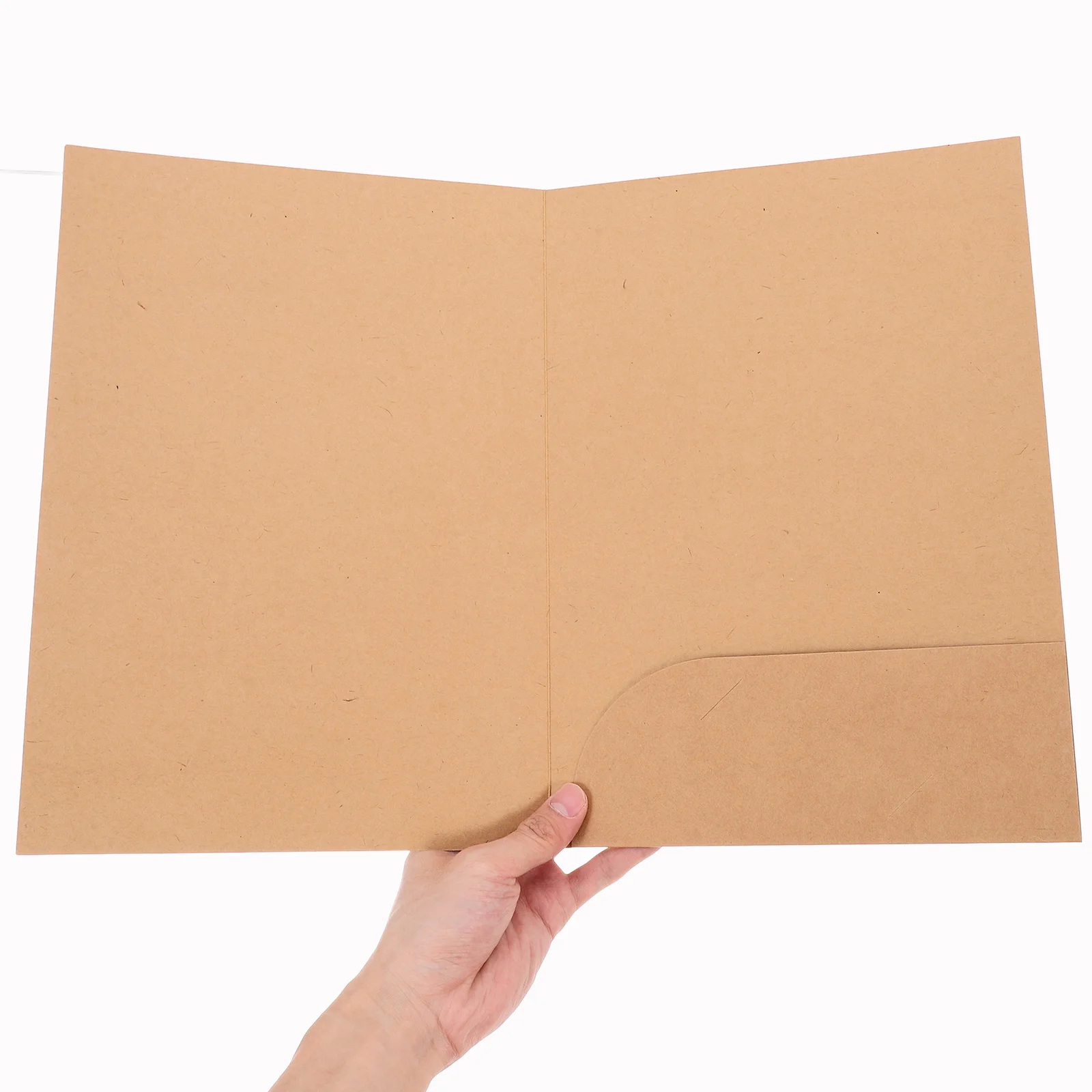 10Pcs Paper File Folder Kraft Paper Simple Design Easy Open Close Button Closure Document Organizer for Office School