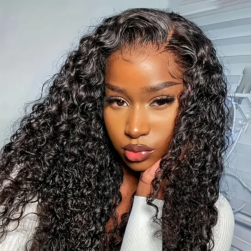 

Glueless Water Wave Bob Wigs Human Hair 180% Density 13x4 Lace Frontal Wigs Brazilian Human Hair Deep Wave Wigs For Black Woman