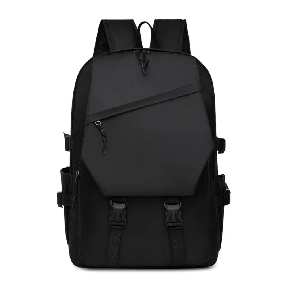 Unisex Design Waterproof Backpack Wear-resistant Multi Pocket Business Backpack Adjustable Strap Solid Color Large Capacity Bag