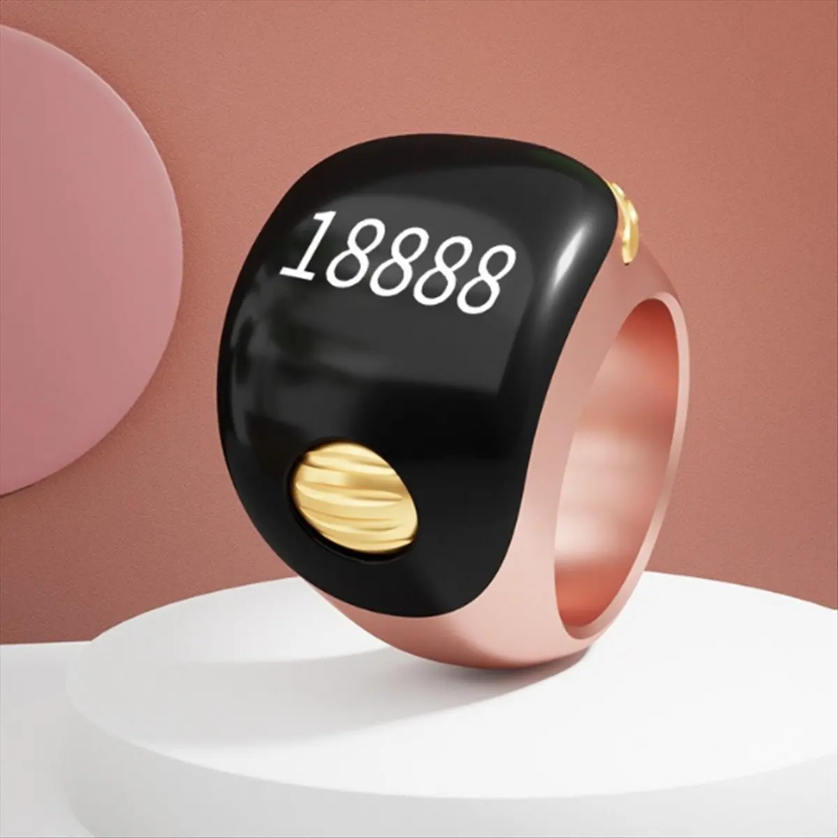 M85K Portable Ring Type Ball Finger Counter Type C Rechargeable Adjustable OLED Screen Mini Counter with Battery Display B