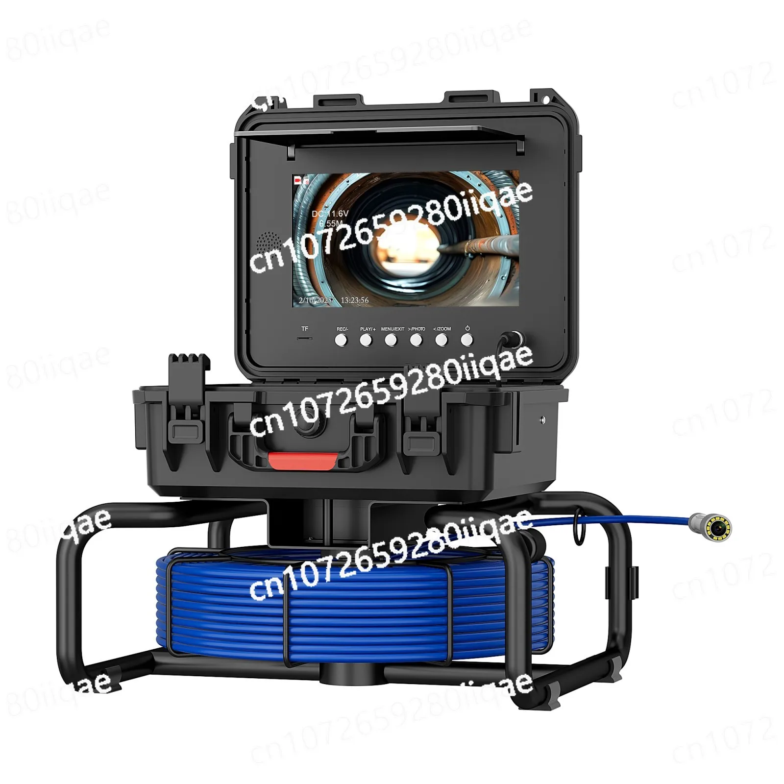 

Counter 7mm Cable Auto Self-Leveling 512hz AHD 1080P Borescope 10 inch IPS Sewer Pipe Inspection Camera with Locator Meter