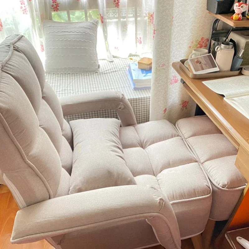 

Computer chair Home computer sofa Lazy comfortable reclining study office desk seat backrest casual folding chair