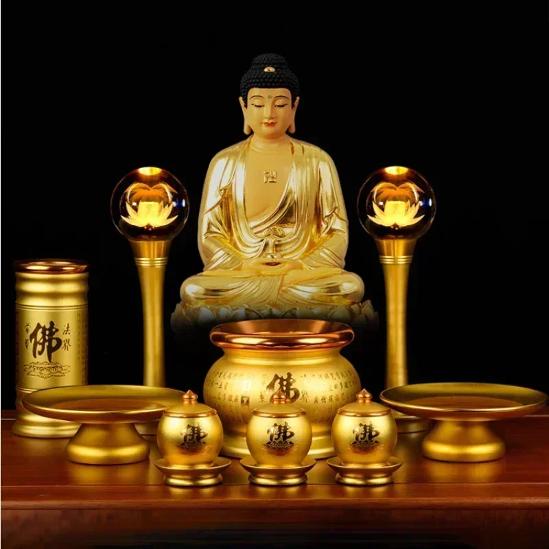 2PCS Buddhist Tools Household Buddhist Tools Interior Decoration  Simulated candlestick Blessings Exorcism and Avoidance of Evil