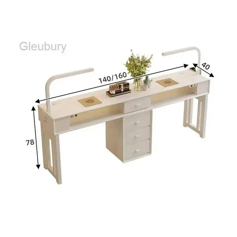 With Italian Table Aesthetic Manicure Drawers Portable Trendy Modern Manicure Table With Chairs Set Design Mesa Furniture