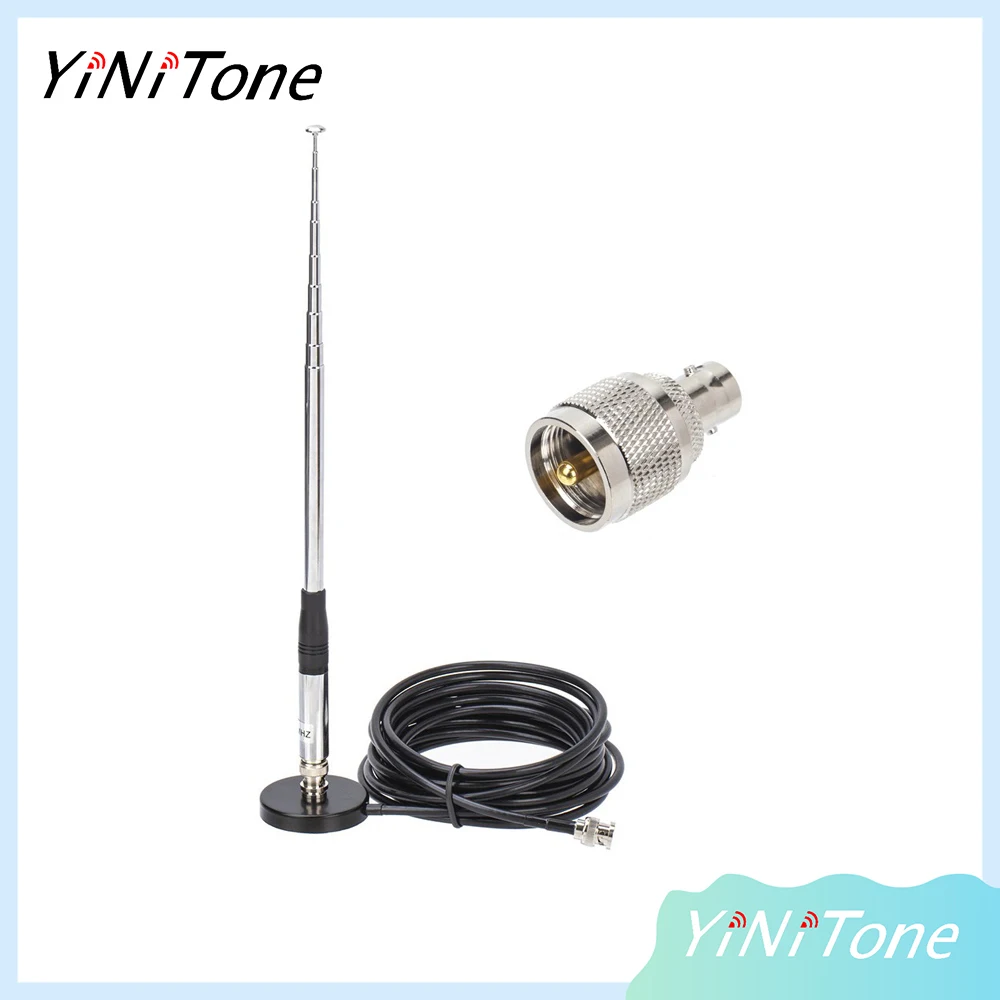 

27MHz BNC Male 9-51Inch Telescopic/Rod Antenna 5m Cable with PL259 Connector for Kenwood Motorola CB Radio