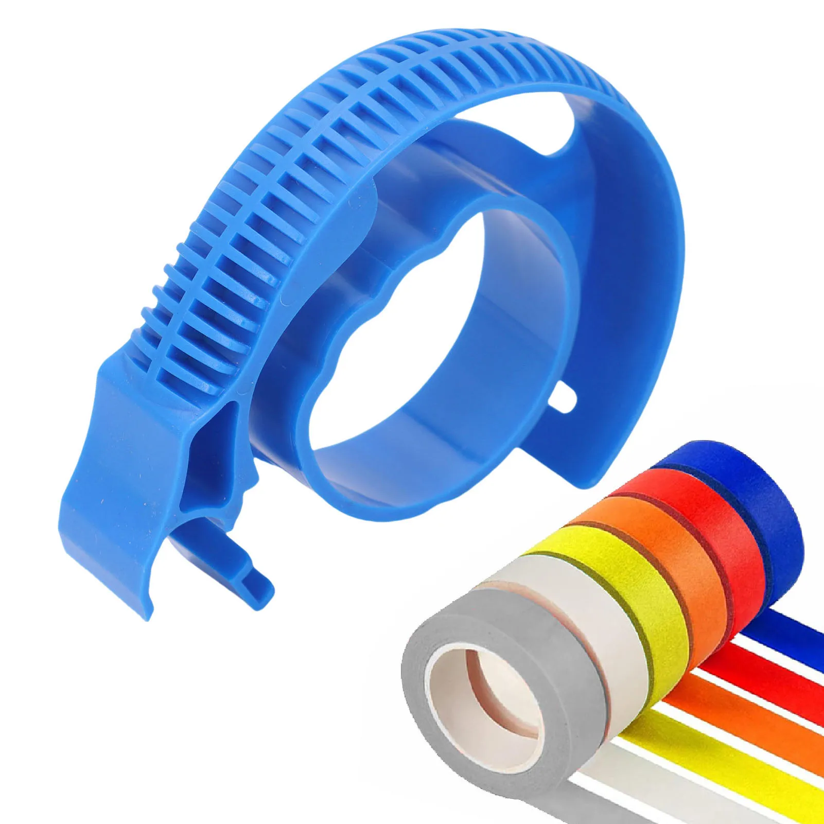 Masking Tape Dispenser Round Handle Portable Tape Applicator for Seam Stickers Painting Tapes 25mm Wide Blue Seam Tape Dispenser